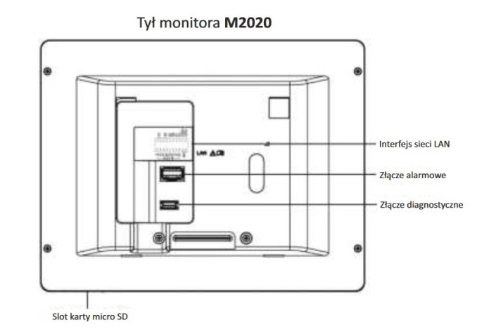 Zestaw podtynkowy wideodomofonu IP Vidos stacja bramowa z czytnikiem RFID monitor 7''